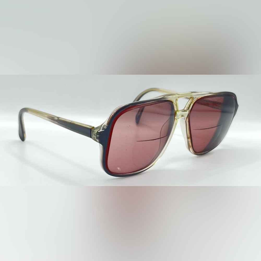 Vintage Firenza 39 Gray Translucent Pilot Sunglasses Frames Only